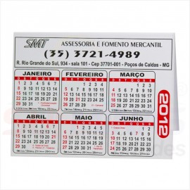 Calendario Mesa PVC 0,60 Bco 12,5X9,5
